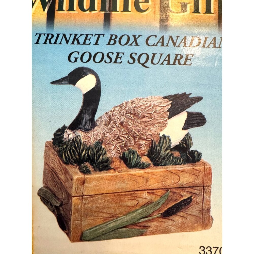 Canadian Goose Trinket Box Wildlife Gifts Square Figurine Collectible Home Decor